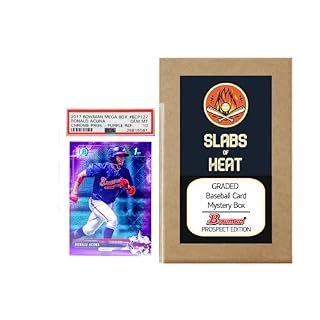 Graded Bowman Baseball Card Gift Box: Prospect Edition │ONE PSA/BGS Graded 10, 9.5 or 9 Card │Potential Autographs & Numbered Refractors │Ideal Gift for Collectors & Baseball Fans │by Slabs of Heat