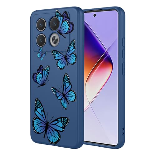 Coque antichoc Infinix Note 40 4G protection souple TPU papillon bleu