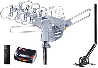 pingbingding HDTV Antenna Amplified Digital Outdoor Antenna with Mounting Pole & 40FT RG6