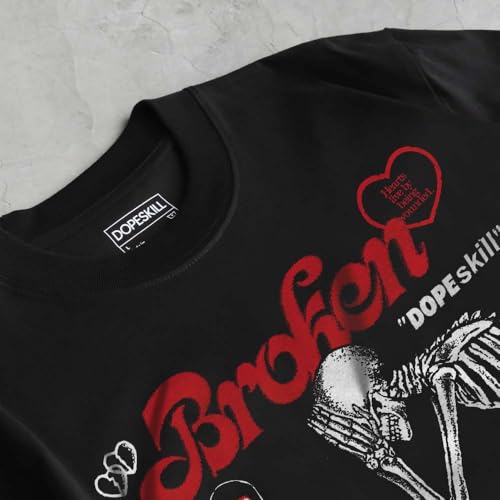 Image of DopeSkill Graphic Tee Streetwear Hip Hop Hypebeast Street Style Unisex T-Shirt Sneaker Colour Matching Shirts Horror Skeleton