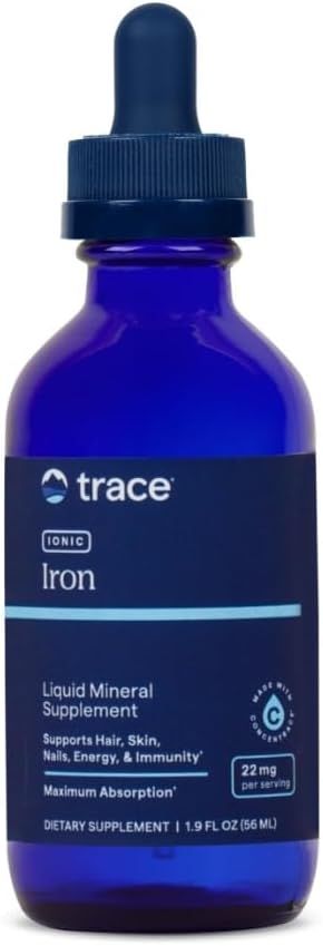 Trace Minerals Ionic Iron 22 mg - Dietary Supplement to Support Immune System Health & Energy - Liquid Ionic Trace Mineral Supplement with Ferrous Sulfate - 1.9 fl oz (About 46 Servings) (Pack of 2)