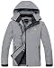 Wantdo Men's Windbreaker Raincoat Breathable Softshell Hiking Jacket Grey US L