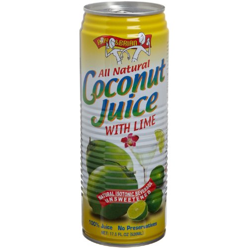 Amy & Brian Coconut Juice with Lime, 17.5-Ounce Cans (Pack of 12) ( Value Bulk Multi-pack)