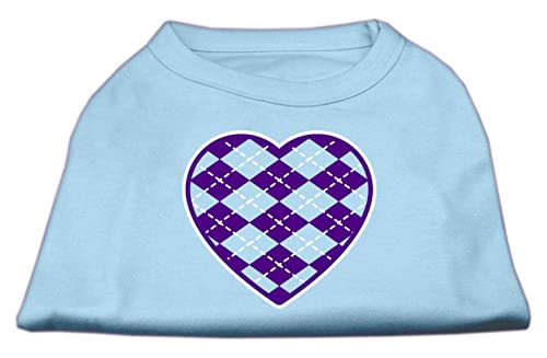Mirage Pet Products Argyle Heart Purple Screen Print Shirt Purple Xxxl (20) #TOP2