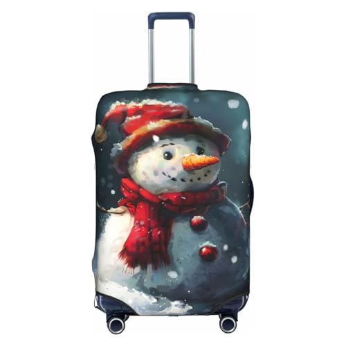 Housse de valise bonhomme de neige pour éviter les rayures sur bagage blanc Small en soute