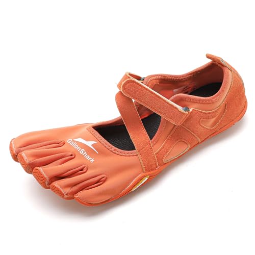 Gallonshark Barefoot Magic Claw Five Finger Shoes Home Essentials Multi-Purpose & Ultra-Portable Hook And Loop Shoes For Women Orange-6-6.5