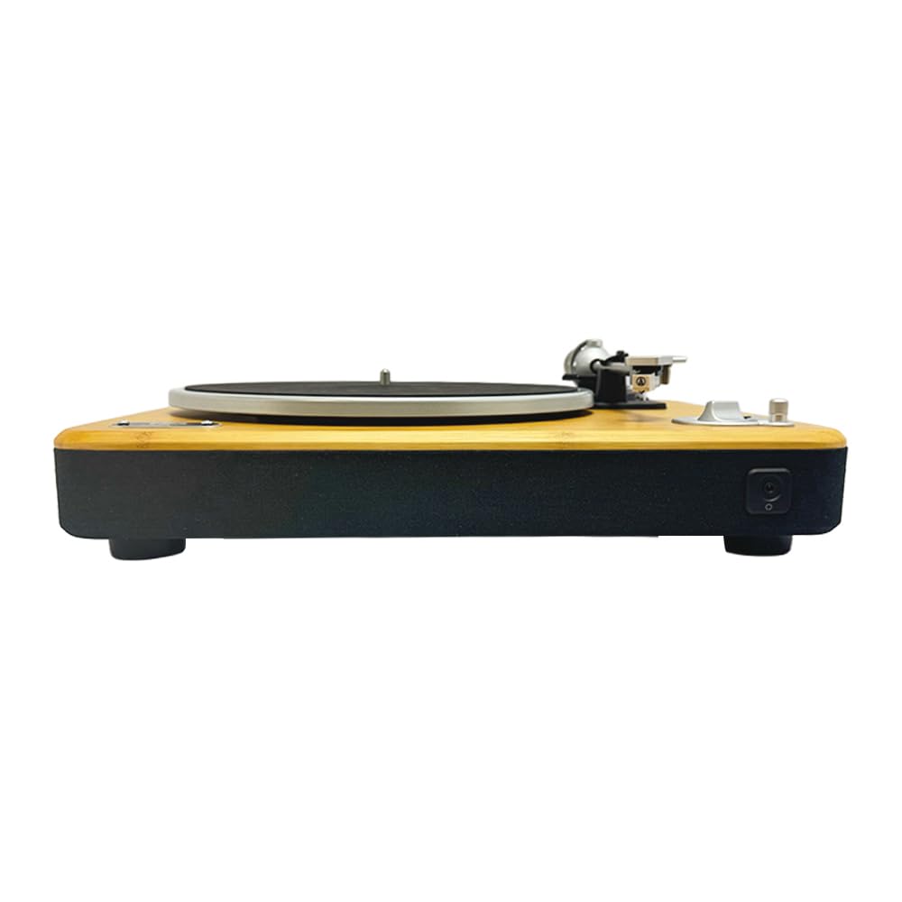 House of Marley Stir It Up Wireless 2 Bluetooth-Plattenspieler - Bambus | Vinyl Player, 33/45 U/Min, nachhaltig gefertigter Schallplattenspieler, Audio-Technica Tonabnehmer & integr. Vorverstärker