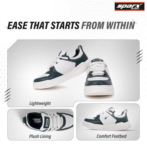 Image of SPARX Casual Sneakers for Men - Trendy Lace-Up Shoes with Soft Cushioning, Lightweight Comfort, Durable Sole & Everyday Fashion Wear