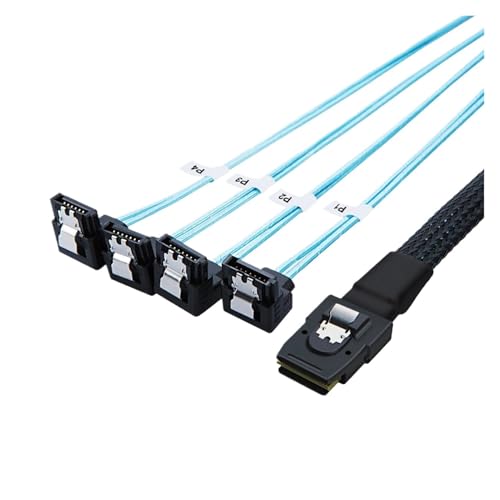Cable interno S-AS 36PIN a 4 SATA 7PIN con cierre 1.0 m