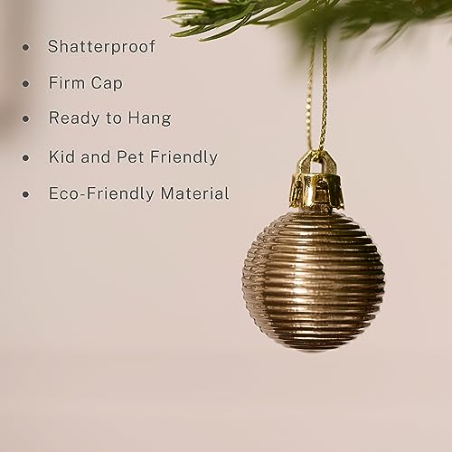 DecorbyHannah 49ct 30mm Small Christmas Ball Ornaments,Mini Shatterproof Plastic Christmas Ornaments for Xmas Tree Decorations - Image 6