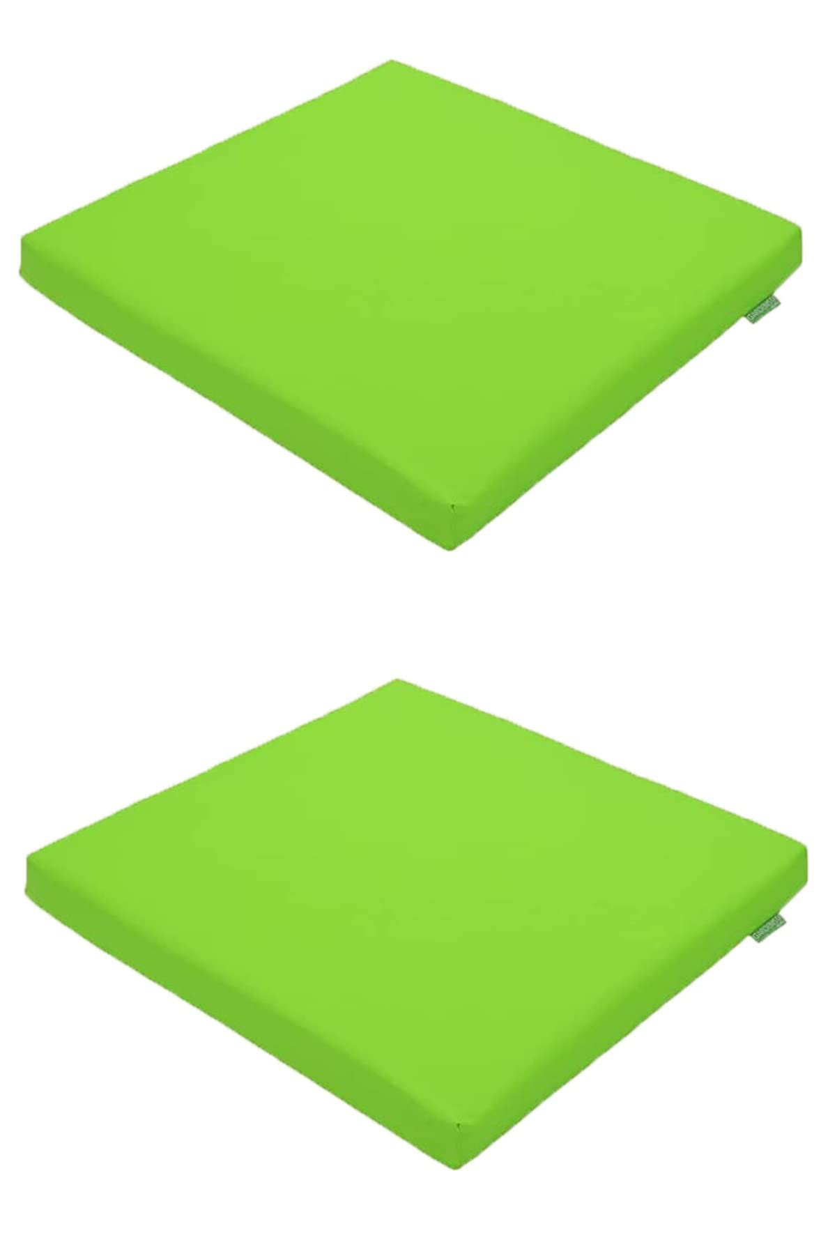 Soodie&Zuzu's Outdoor Seat Cushion Pads Rattan Furniture Garden Dinning Chair Water Resistant Patio Furniture Chair Padding Lightweight Durable Only Armchair Seat Pad (Pack of 2, Lime Green)