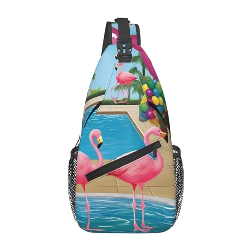 Bolso cruzado casual para hombres y mujeres negro miniatura 1