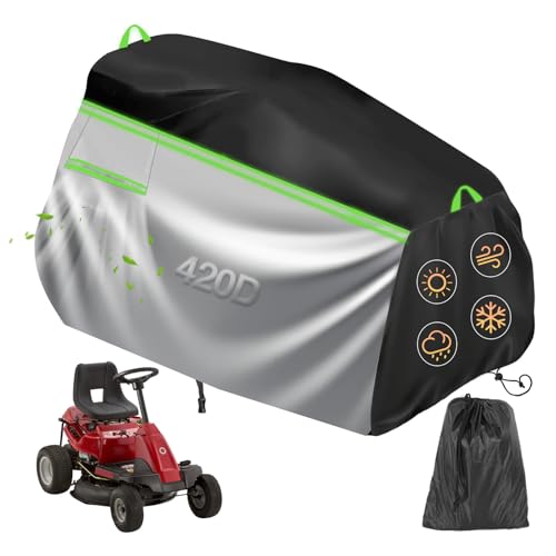 Housse de protection pour tondeuse à gazon autoportée 400D Oxford avec cordon de serrage, boucle,...
