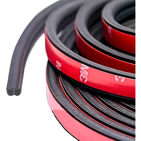 Car Door Edge Guard Universal B Shape Car Rubber Seal Strip Trim Automotive Self Adhesive Weatherstrip for Car Window Door Protector Soundproofing Noise Insulation(32ft/10M) Cover