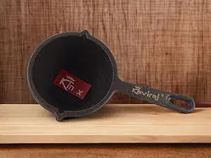 kinox Cast Iron tadka Pan/vagariya/popu Pans/Seasoning Pan, 100% Toxin-Free, Naturally Non-Stick 1.05 kg Capacity 150 ml