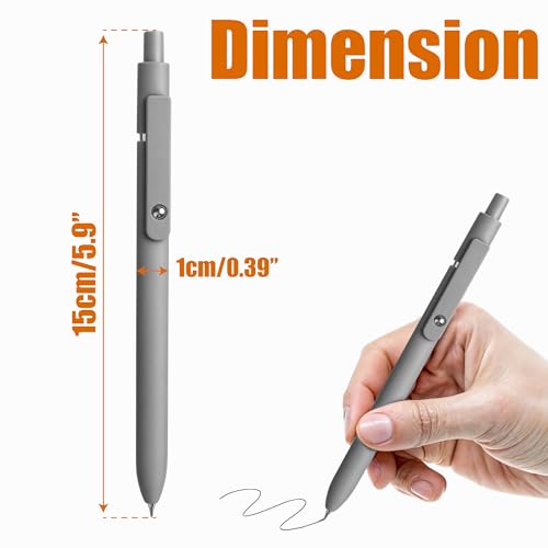 Image of 5pcs Fine Point Black Ink Pens, Gel Roller Ball Smooth Writing, 0.5mm Quick Dry Retractable Tip for Office, School, Journaling, Diary, Valentine Gift for Men Women Nurse, College Essential Ballpoint