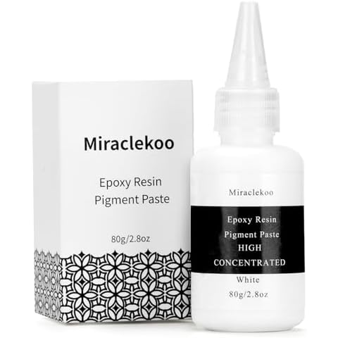 High Concentrated White Epoxy Resin Pigment Paste 2.8oz,Concentrate Resin Color Dye,Opaque White Epoxy Colorant for Resin Coloring,Ocean Waves Cover