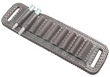 vsdfvsdfv Cartridge Belt Slide Pistol Ammunition Carrier Leather (Dark Brown, 357 and 38 Caliber)