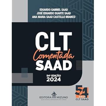 Capa do livro CLT Comentada SAAD 54ª edição