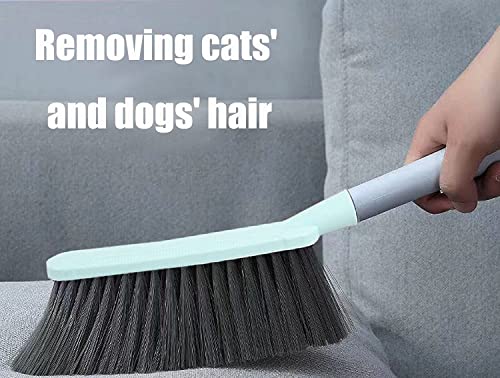 Image of Soft Cleaning Brush Hand Broom for Car /Bed /Couch /Draft /Garden /Furniture /Clothes Bedspread Carpet Cleaning Brush, Hotel Family Trip Easy Use for Showers, Bathtubs,Kitchens White (Pack of 2)