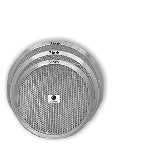 Image of Set of 3 Pieces Multi Size Aluminum Pizza Screen 6,7 and 8 inches Diameter for Home Kitchen Restaurant Supplies, Color Silver