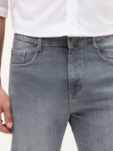 Image of Urbano Fashion Men's Straight Fit Washed Denim Jeans Stretchable