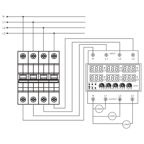 Relais de courant et de tension AVR-3S-80A 3x380V triphasé - 2