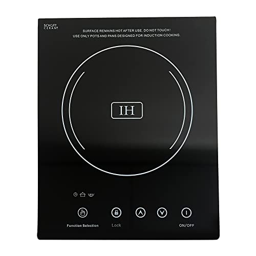 Summit Sinc1110 12-Inch 1-Burner Built-In Digital Electric Induction Cooktop With 7-Piece Cookware Set, Jet Black Glass, 115V, 1800W, Led Display, 8-Power Level, Timer, Easy Plug-In, Easy To Clean #TOP12