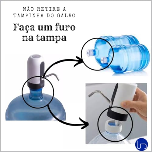 Bomba Elétrica Utilika® Filtro Bebedouro P/Galão de Água 20/10lts