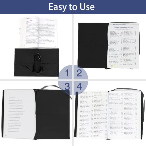KICNIC Black Book Covers 7 Pack, 6"x9" Stretchable Book Sox Suitable for Most Hardcover Books, Up to 8.5”X9.5”, Washable and Reusable Protective Cover for Textbooks 4 415E9eXWMHL