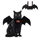 Pet Bat Wings,AWAVM Cute Cat Halloween Bat Wings Adjustable Pet Costumes with Pumpkin Bells for Halloween Puppy Kitten Cosplay Party