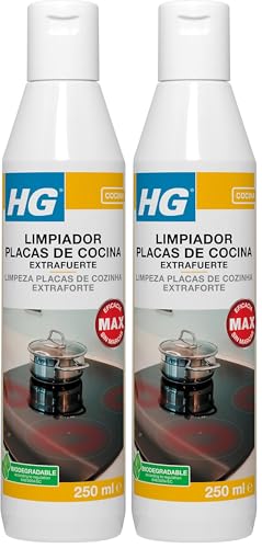 HG Limpiador Extrafuerte Placas de Cocina, Quita Grasas Efectivo, Limpiador y Protector de Placas de Inducción, Cocinas Eléctricas y de Gas, Limpiador Efectivo para Horno y Cocina - 250ml