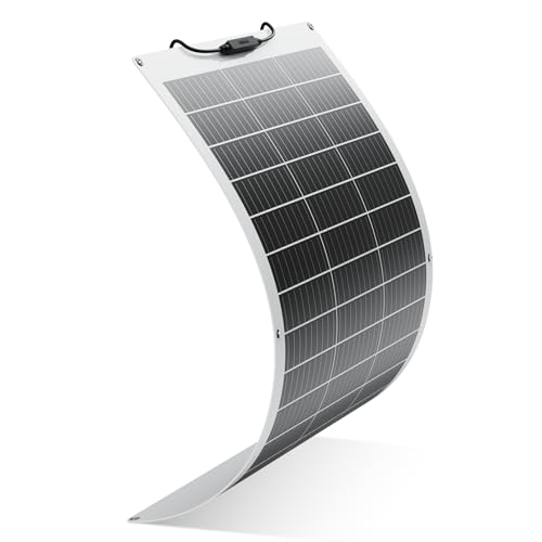 150 Watt Flexible Solar Panel 150W 23.5% High Efficiency 9BB Monocrystalline 12V Solar Panels Lightweight Module for Off-Grid RV Camping Boat Van Cabin (150w Single Solar Panel)
