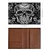 Skull Skeleton Passport Cover for Women Men Fashion Passport Holder Cover Portable ID Card Protector Case Holder Exquisite Travel Document Organizer for Must Haves Gifts