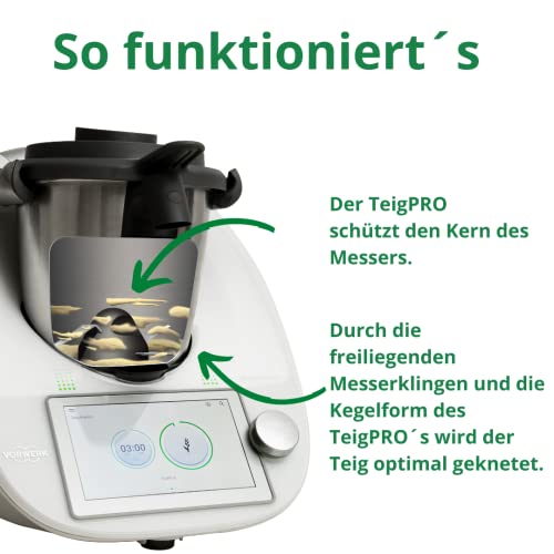 TeigPRO Messerschutz passend für Thermomix TM7, TM6, TM5 – Dreckschutz für Teige – schützt das Messer, reduziert Teigrückstände, erleichtert die Reinigung