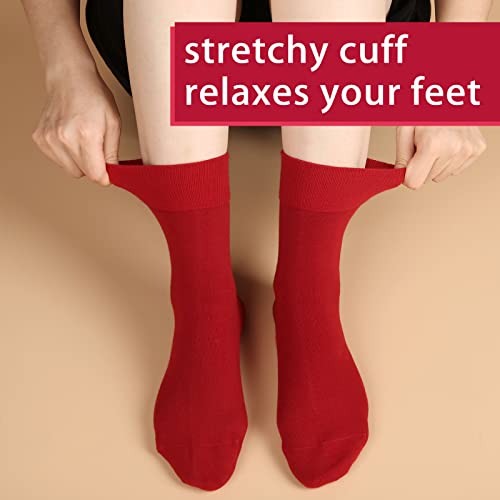 Image of FGZ Women Thin Cotton Socks Soft Cozy Socks Cute Ankle Crew Socks 5 Pairs