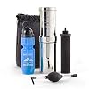Go Berkey Kit (incl. Berkey Primer) – Roestvrij staal draagbaar waterfiltersysteem met Sport Berkey waterfles (filter…