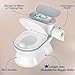CheerTry 2-in-1 Toddler Potty Training Toilet - Larger Potty Chair & Detachable Training Seat for Boys & Girls Ages 1-3 with Flushing Sound, Wipes Storage, Toilet Paper Holder - Grey