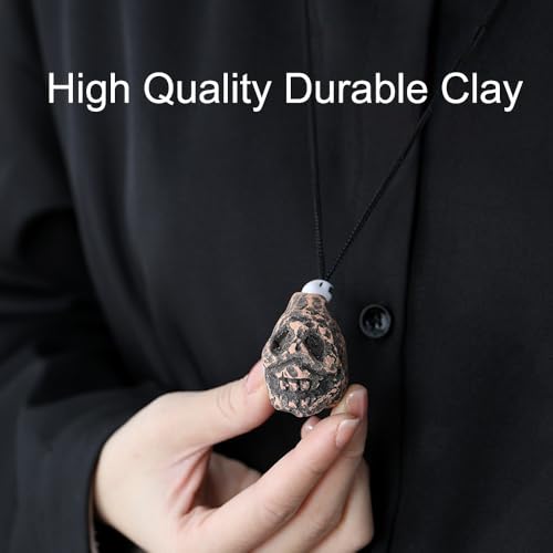 Aztec Death Whistle - The Portable Handmade Clay Screaming Sound Authentic Aztec Death Mini Whistle for Halloween Pranks, Scary Gifts (Mini Whistle)
