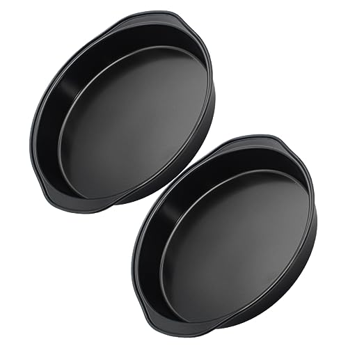 Veemoon 2piezas Moldes para Pizza De Antiadherentes De Acero Al para Hornear Pasteles Comal para Preparar Pudines y Postres Casa