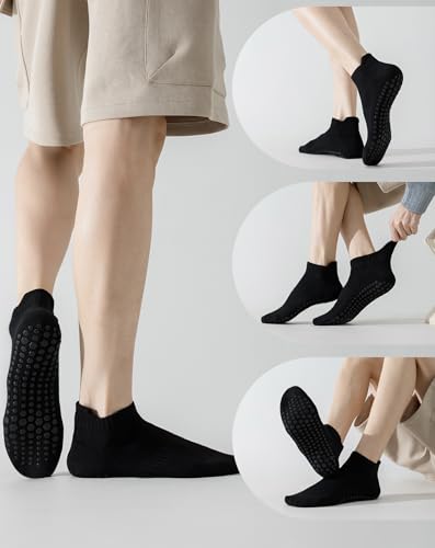 Yawlsow ピラティス グリップソックス メンズ 4足組