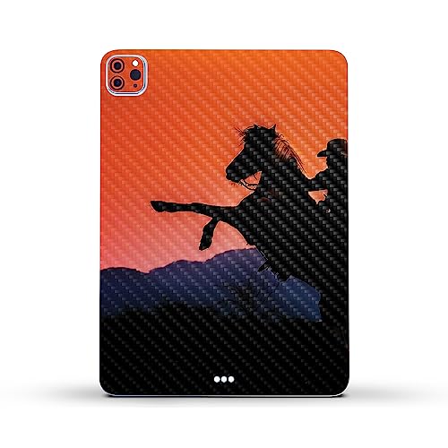 Image of MightySkins Carbon Fiber Skin Compatible with Apple iPad Pro 11 inch M2 4th Gen (2022) Full Wrap Kit - Bronco Sunset | Protective, Durable Textured Carbon Fiber Finish | Easy to Apply | Made in The USA