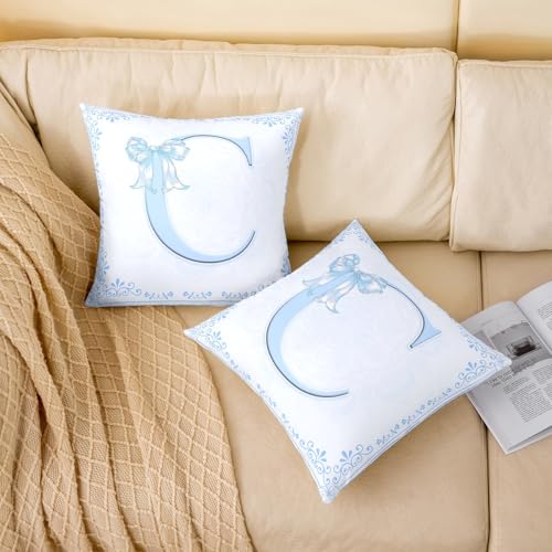 Housse coussin lettre C Manfei pour lit enfant : protège et décore le sofa - 5