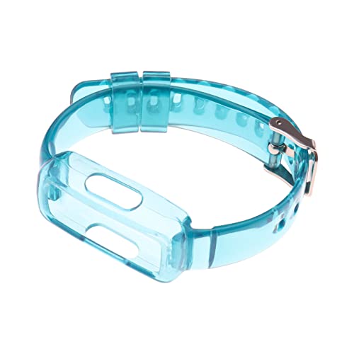 EMSea Watch Strap Compatible with Fitbit Luxe/Inspire HR/Inspire 2/Ace 2/Ace 3 Smartwatch Tracker Replacement Watch Band TPU Wristband Transparent Blue