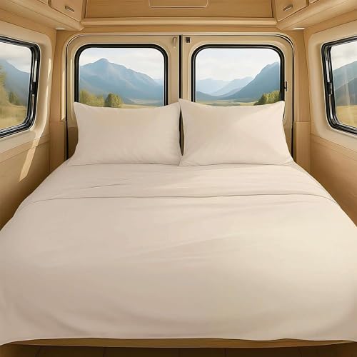 NON Sticky Cotton RV Queen Sheet Set, 15