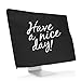 Produktbild kwmobile Apple iMac 21.5" Hülle - PC Bildschirm Schutzhülle für Apple iMac 21.5" - Computer Cover Case - Have a Nice Day Design Weiß Schwarz