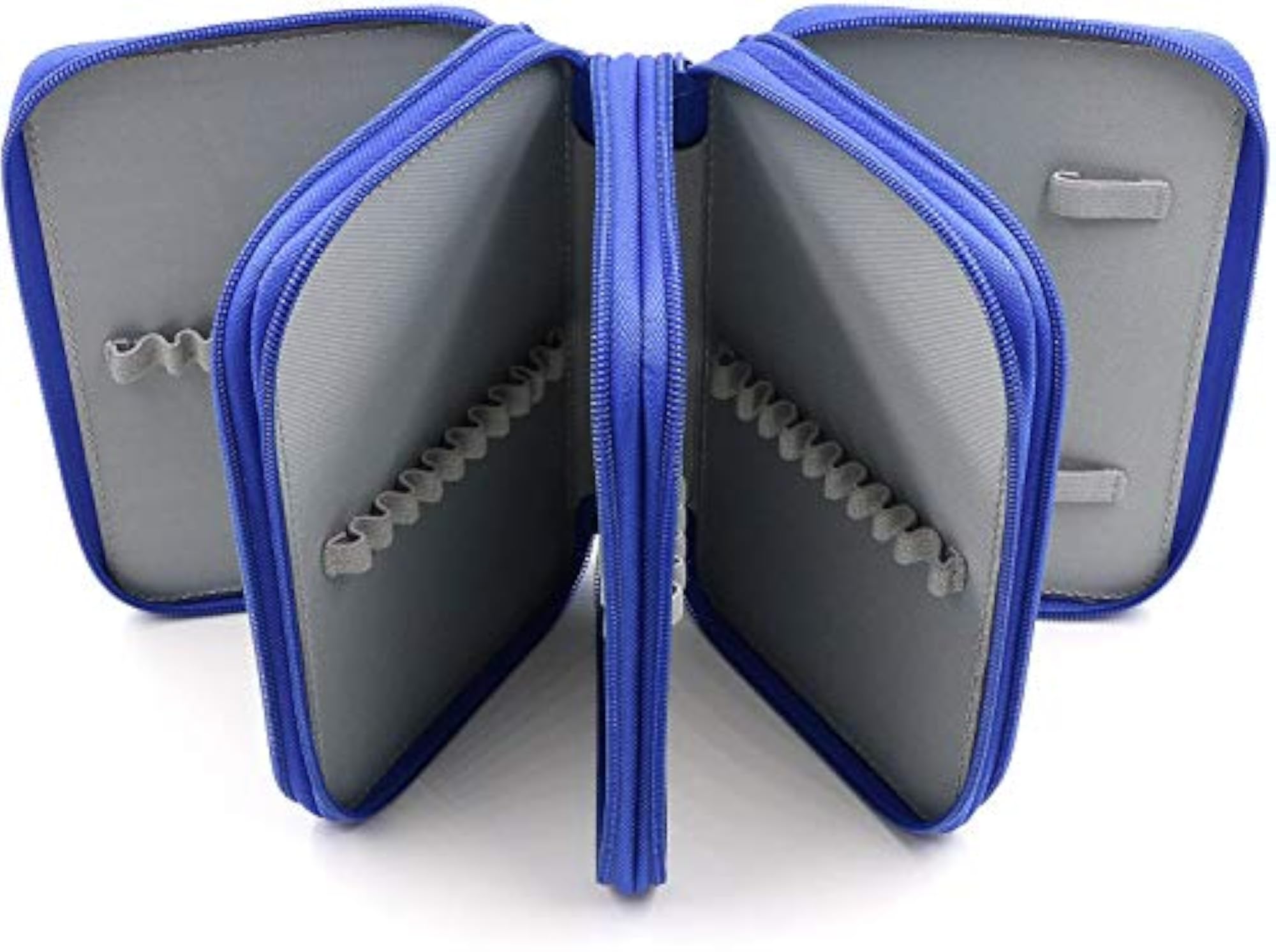 72 Holes Handy Multi-Layer Zipper Pencil Case with Handle Strap