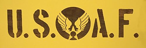 紙製 数量限定アウトレット最安価格 ステンシル シート Usaf 軍隊文字 Usエアフォース 旧ロゴ 型紙