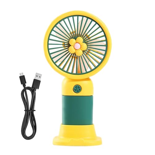 Genérico Ventilador De Mano - Herramienta Recargable Por USB Con Base,Pequeño Ventilador De Bolsillo,Para Usar En Oficina, Cocina, Hogar, Viajes Tanto En Interiores Como Exteriores, Para Mujeres Y