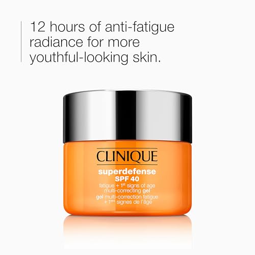Clinique Superdefense™ SPF 40 Fatigue + 1st Signs of Age Multi Correcting Gel | Erfrischende, seidige Tagespflege mit Lichtschutzfaktor für alle Hauttypen | erfrischend + feuchtigkeitsbeständig, 50 ml